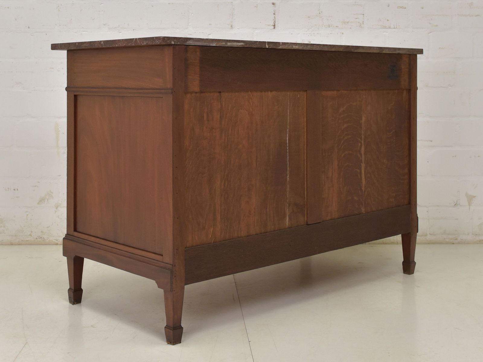 photo for sale Antique! Chest Of Drawers Restored Mahogany Art Nouveau Marble Sideboard Cabinet