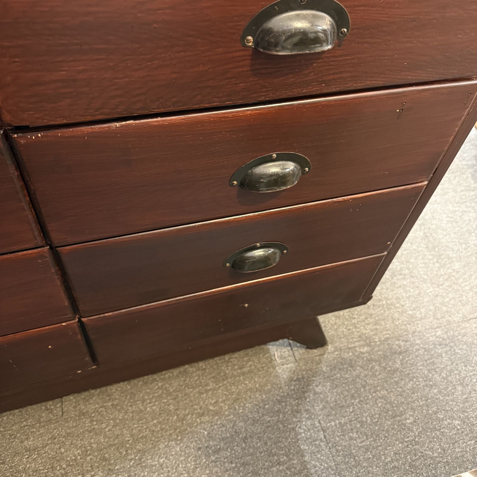 Early 20th. Century British Oak Haberdashery Cabinet Eton School photo vinterior
