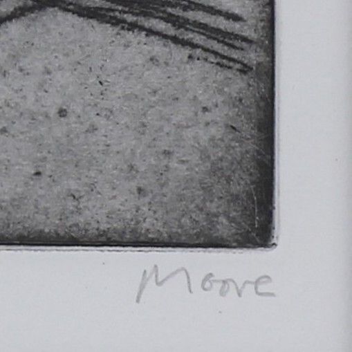 Etching And Dry Point By Henry Moore. Titled "Storm At Sea" photo 950.0