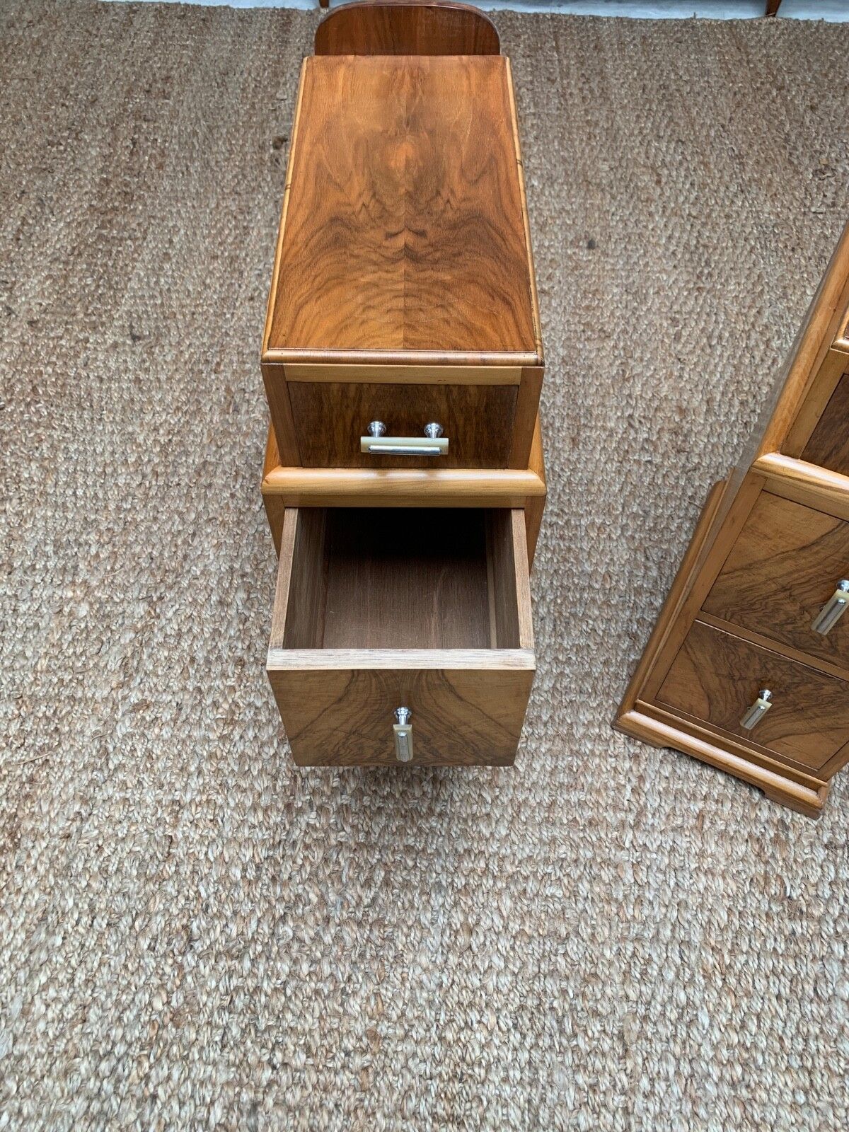 Art Deco Walnut Bedside Cabinet photo buy