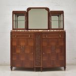 Antique! Display Cabinet Restored Art Deco 1925 Mahogany Buffet Dining Room photo Furniture