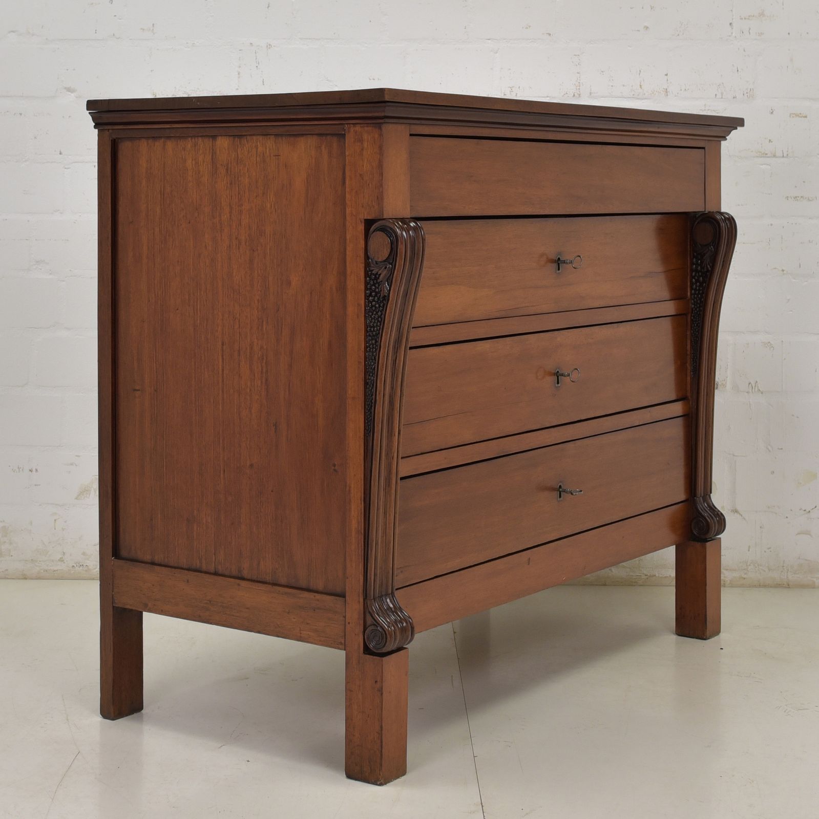 Furniture Antique! Restored Biedermeier Empire Charles X Chest Of Drawers, Circa 1830 photo