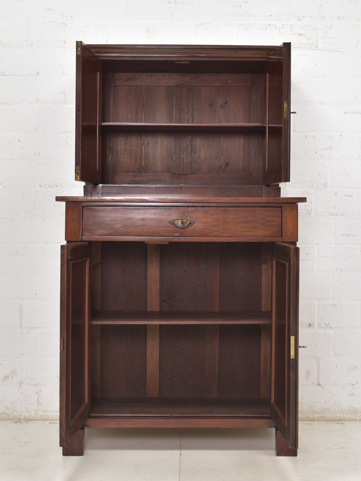 Antique! Small Cabinet Restored Mahogany Chest Of Drawers Vertiko Narrow photo for sale