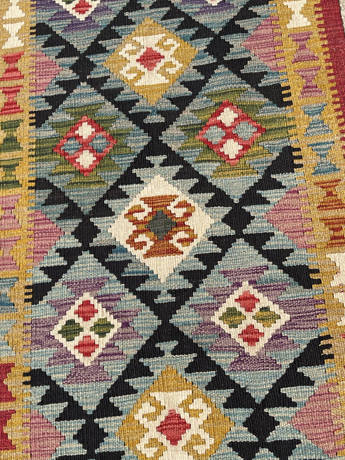 Hand Knotted Chobi Kilim Runner Rug 156 X 61cm photo for sale