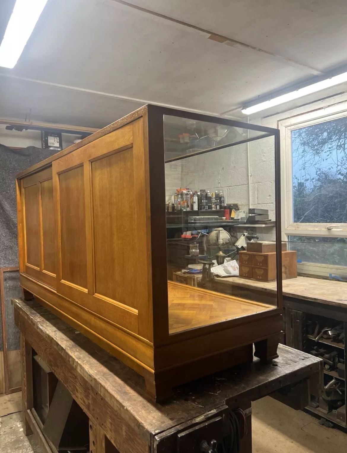 Antique Shop Display Counter Parquet photo furniture