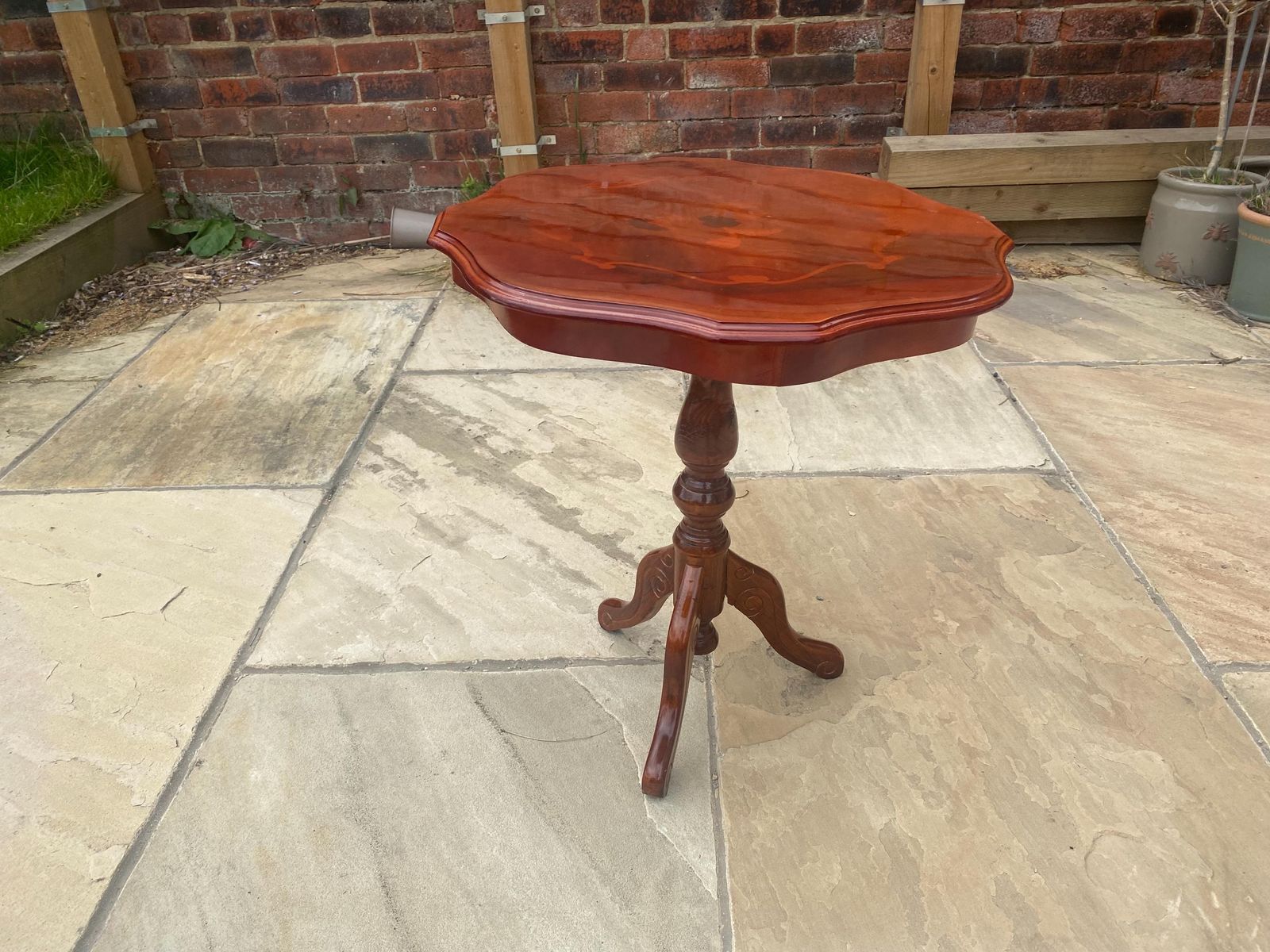 Vintage Solid Wood Mid Century Side Table / Coffee Table / Plant Stand / Pot Stand / Pedestal Table photo Furniture
