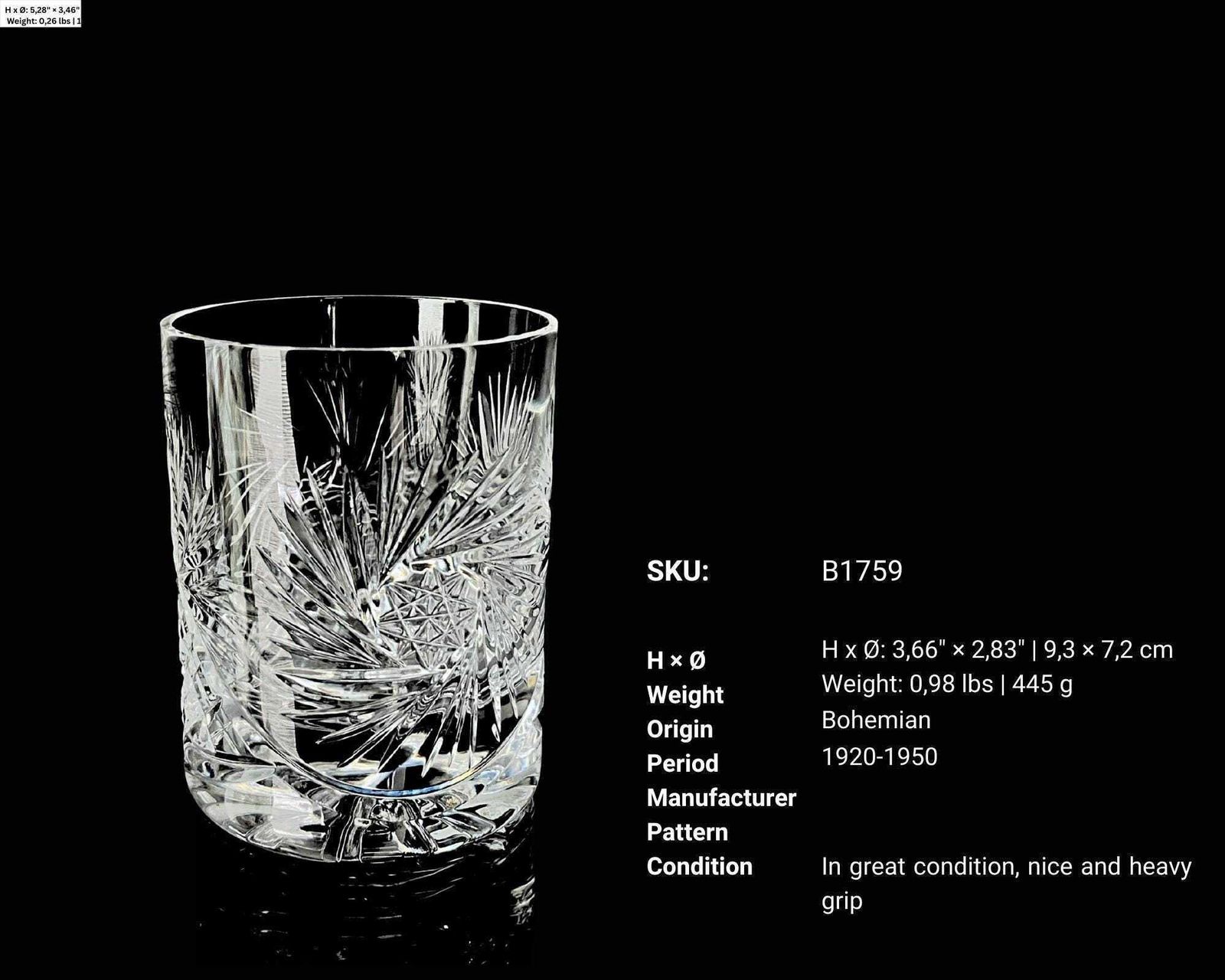 Boheemse Whiskyglazen | 5 Stuks | Rondom Geslepen photo furniture