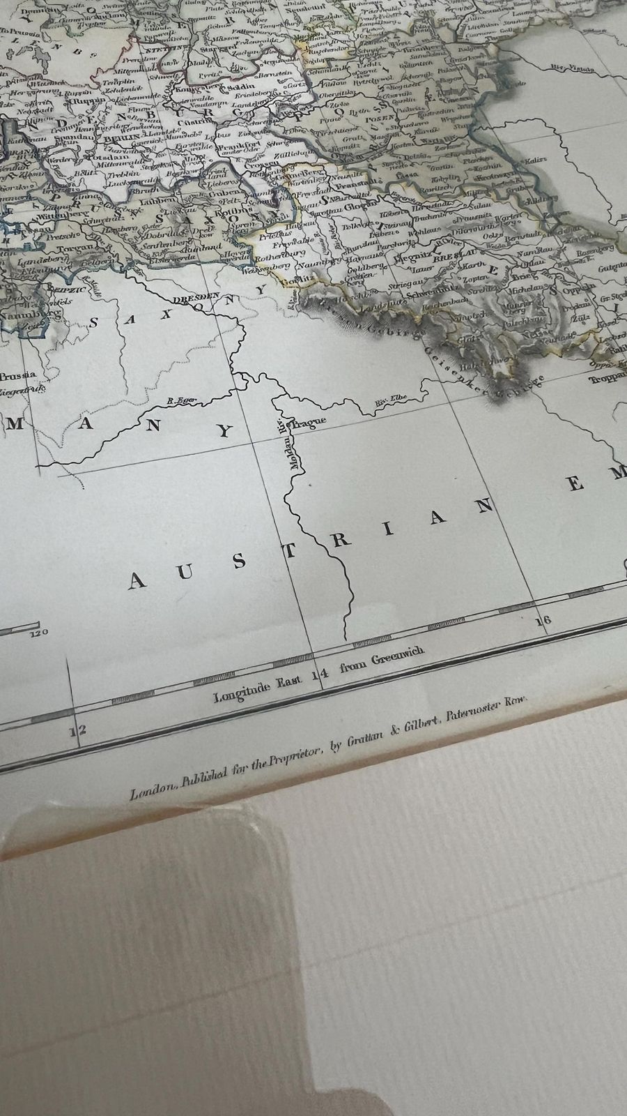 1850s Map Of Prussia By J. Archer photo vintage