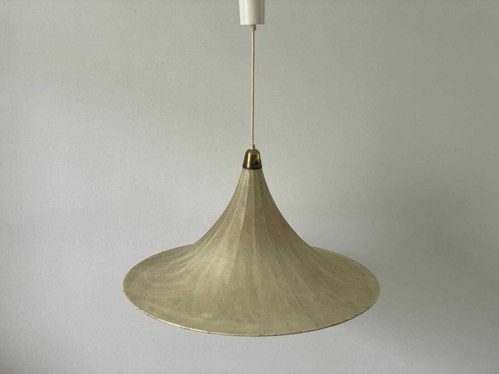 Trumpet Design Italian Xxl Cocoon Pendant Lamp, 1960s, Italy
