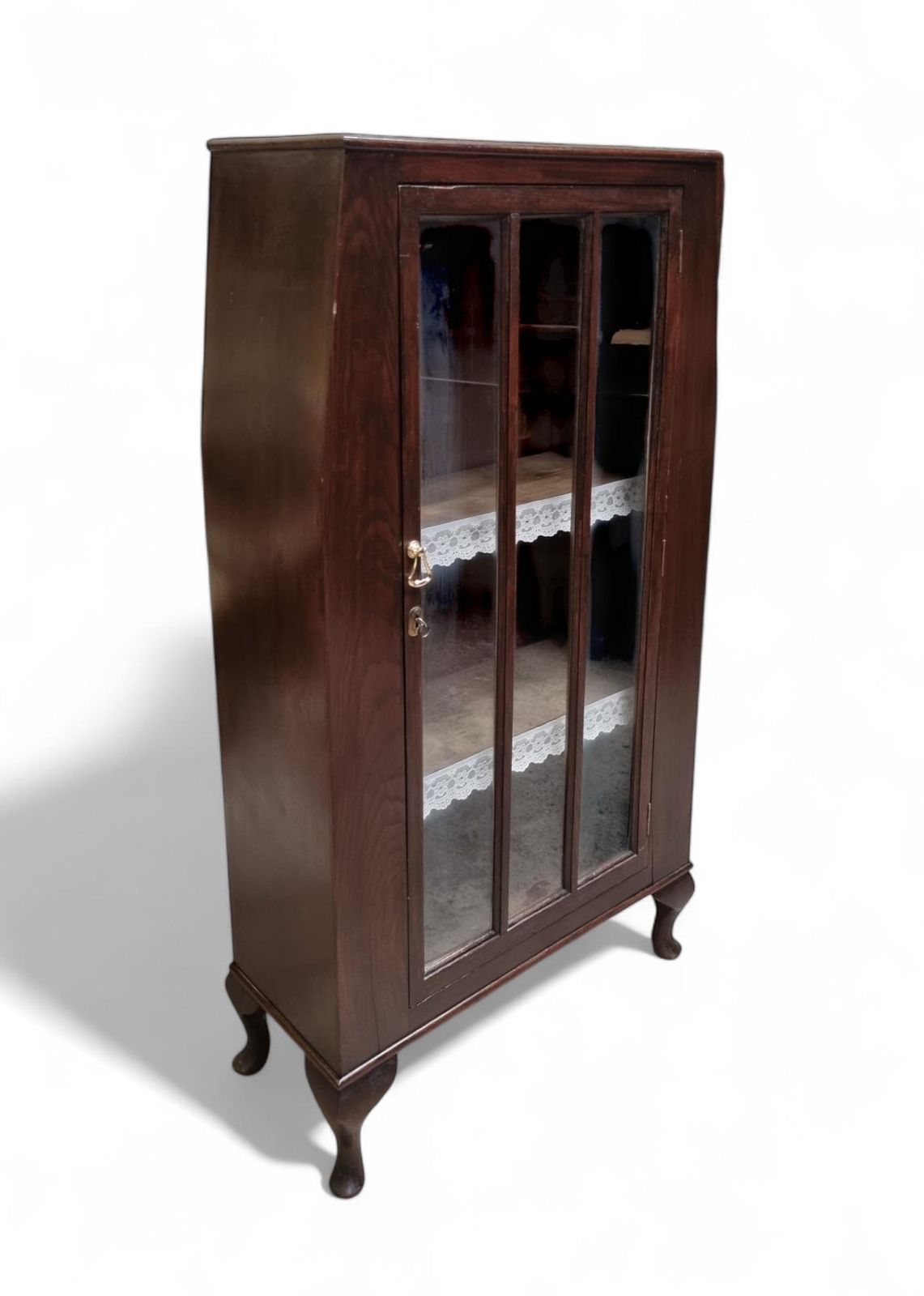 Antique Edwardian Floor Bookcase / Gin Cabinet / Glazed Door / C1900 photo Furniture