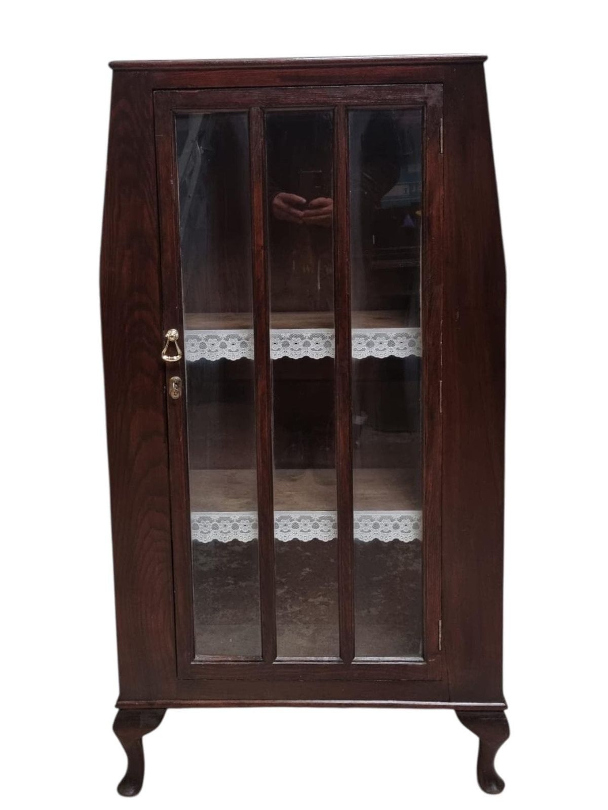 Antique Edwardian Floor Bookcase / Gin Cabinet / Glazed Door / C1900 photo buy