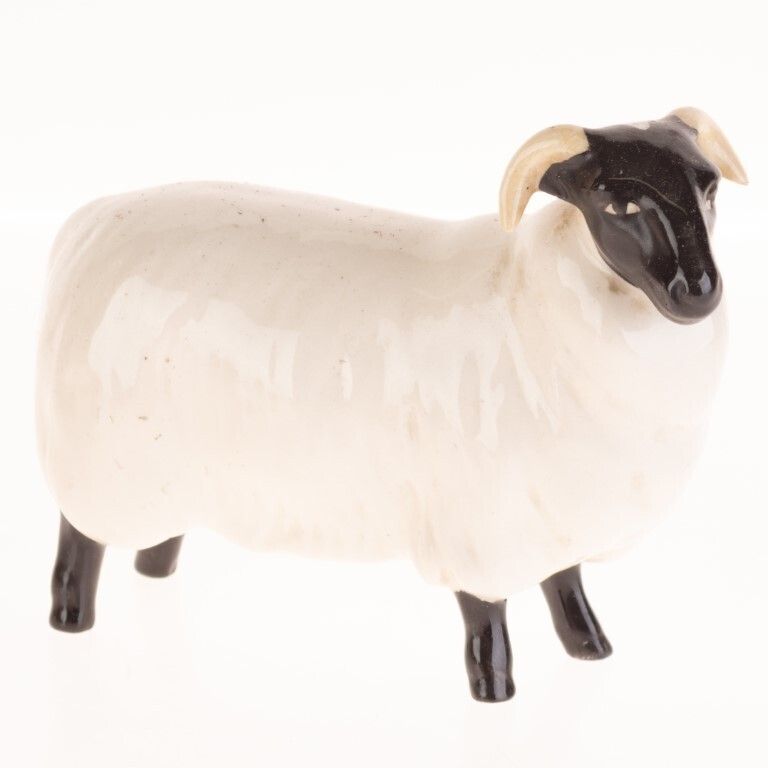 English Beswick Porcelain Ceramic Pottery Figure Of A Goat