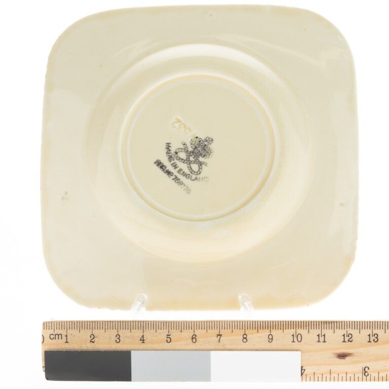 Art Deco Crown Staffordshire Pottery Ceramic Plate photo for sale