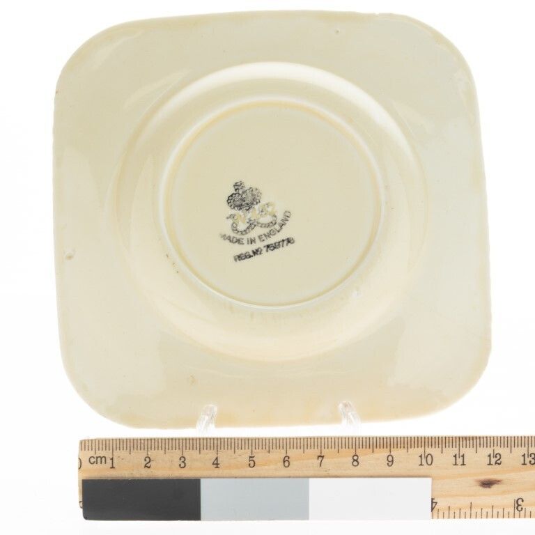 Art Deco Crown Staffordshire Pottery Ceramic Plate photo for sale