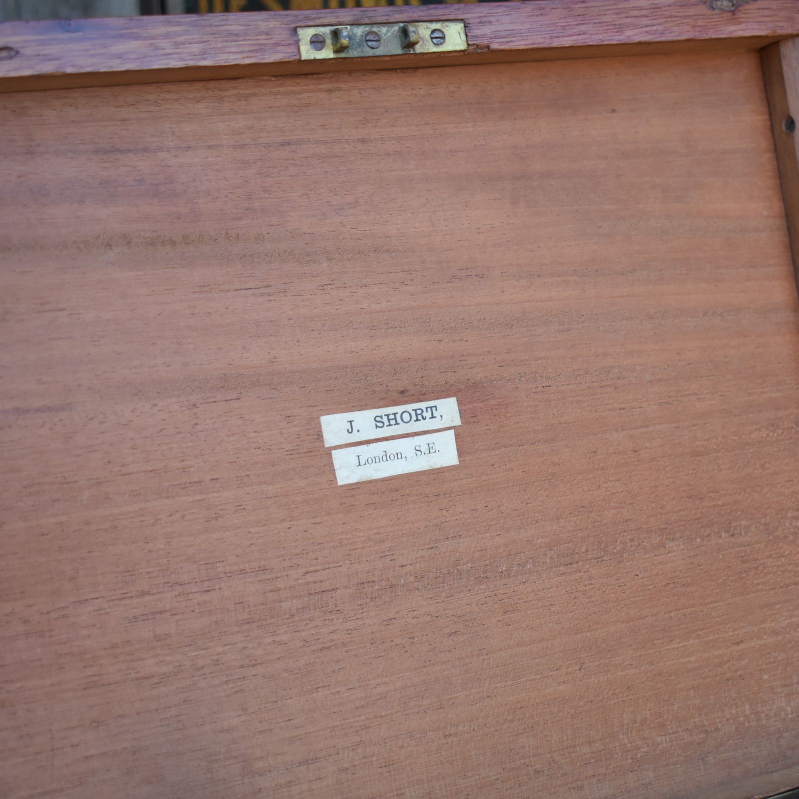 Antique J. Short Dentist Apothecary Mahogany Box Dentistry Medical Travel Case photo for sale