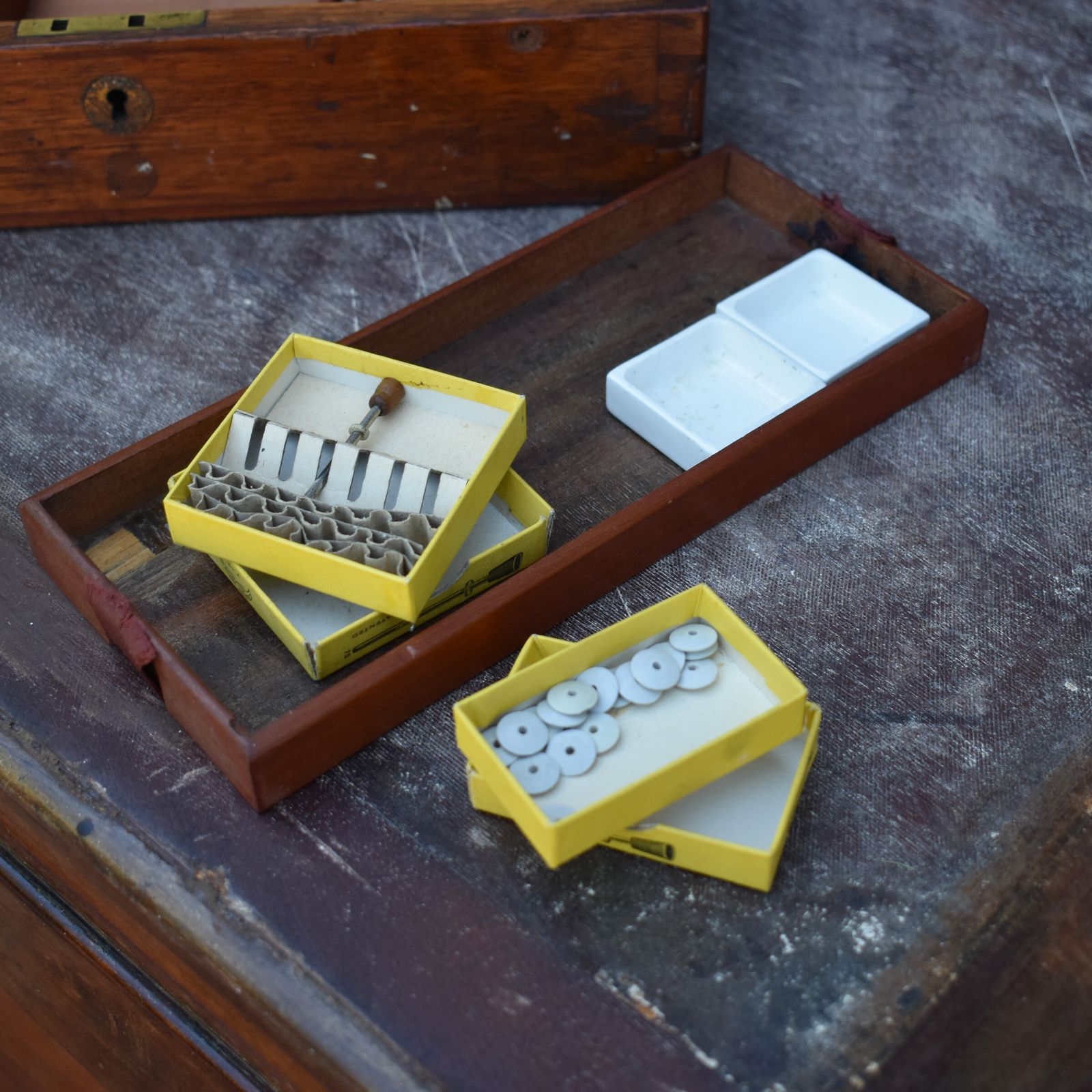 Antique J. Short Dentist Apothecary Mahogany Box Dentistry Medical Travel Case photo 95.0