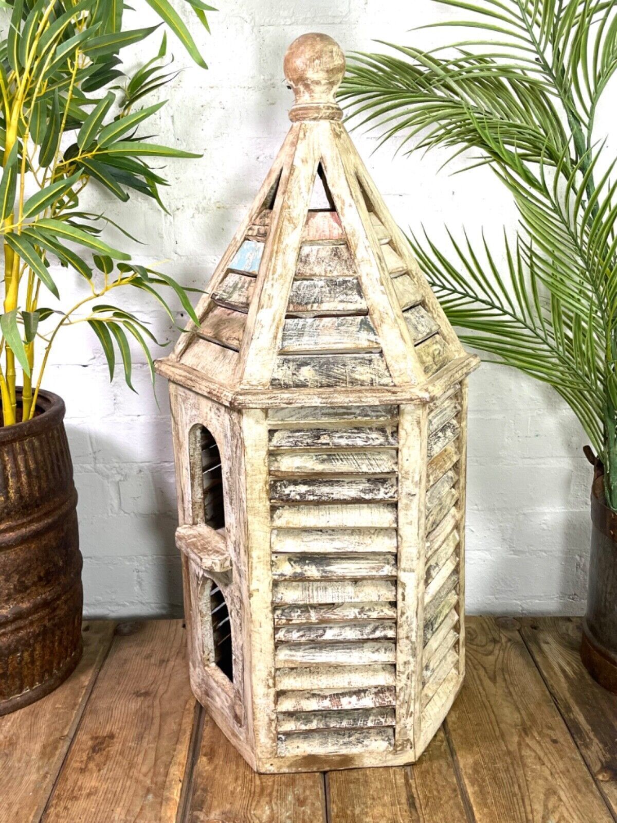 Vintage Reclaimed Wooden Dovecote Birdhouse Nest Box photo vintage
