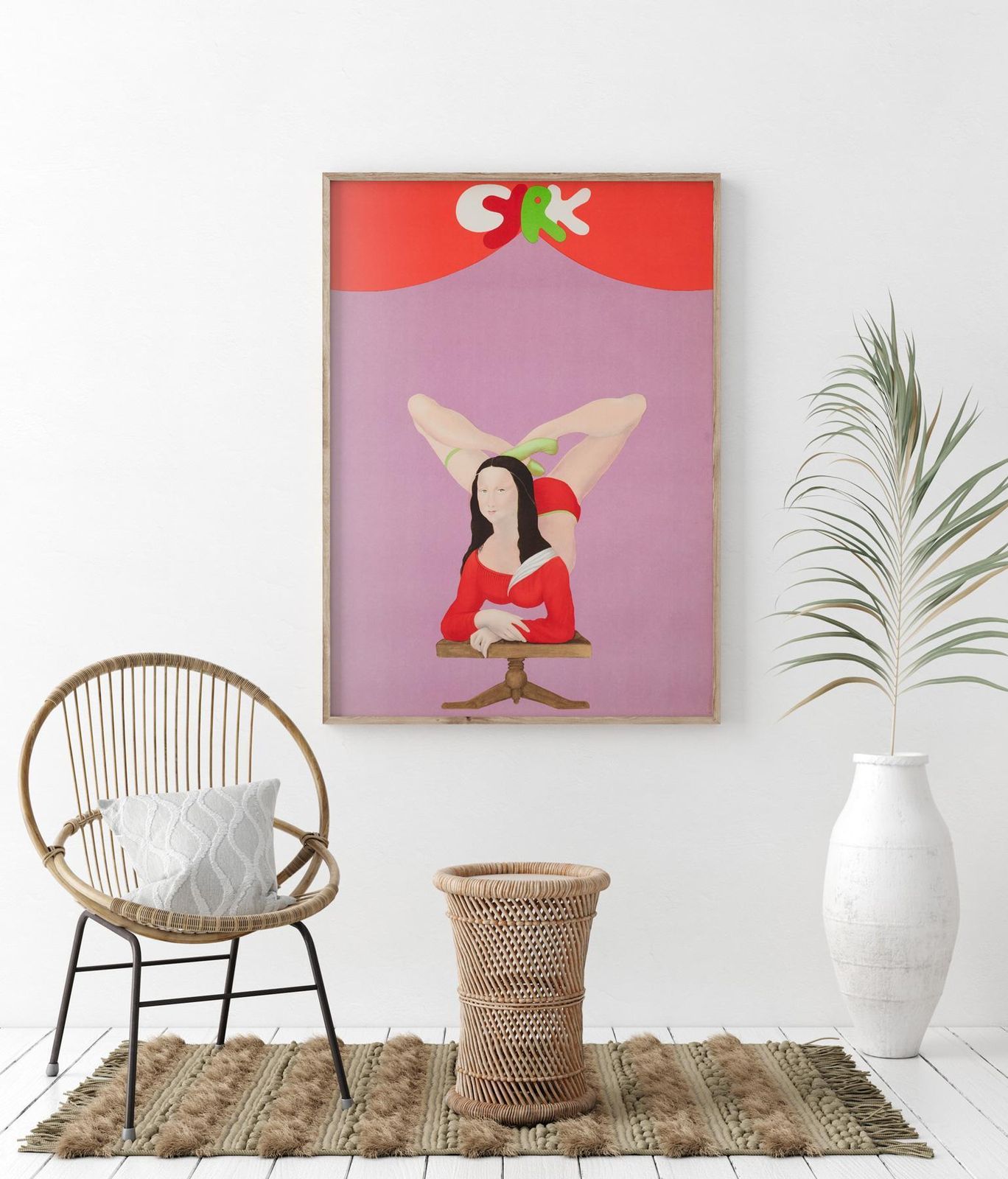 Cyrk Mona Lisa Contortionist R1970s Polish Circus Poster, Maciej Urbaniec photo furniture