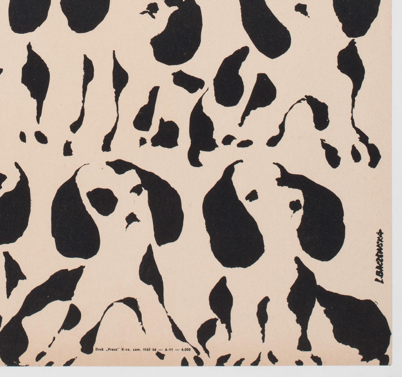 101 Dalmatians Original 1966 Polish Film Movie Poster,  Disney Liliana Baczewska photo vintage