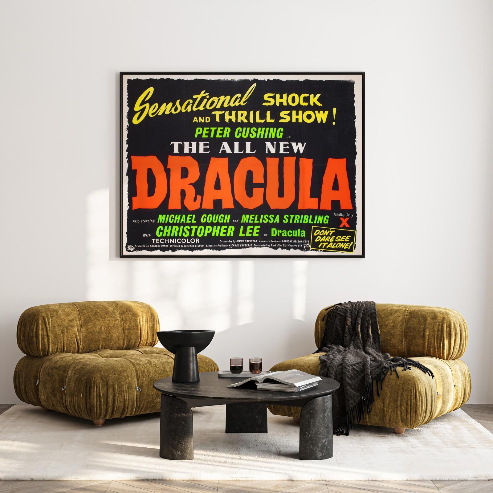 Dracula 1958 Uk Quad Film Poster photo furniture