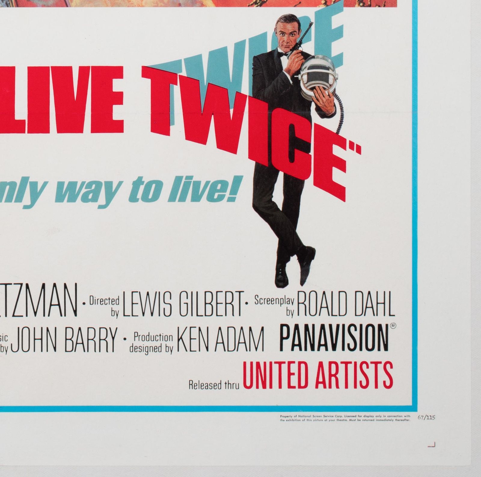 You Only Live Twice 1967 Us 1 Sheet Style A Film Poster, Frank Mccarthy photo vintage