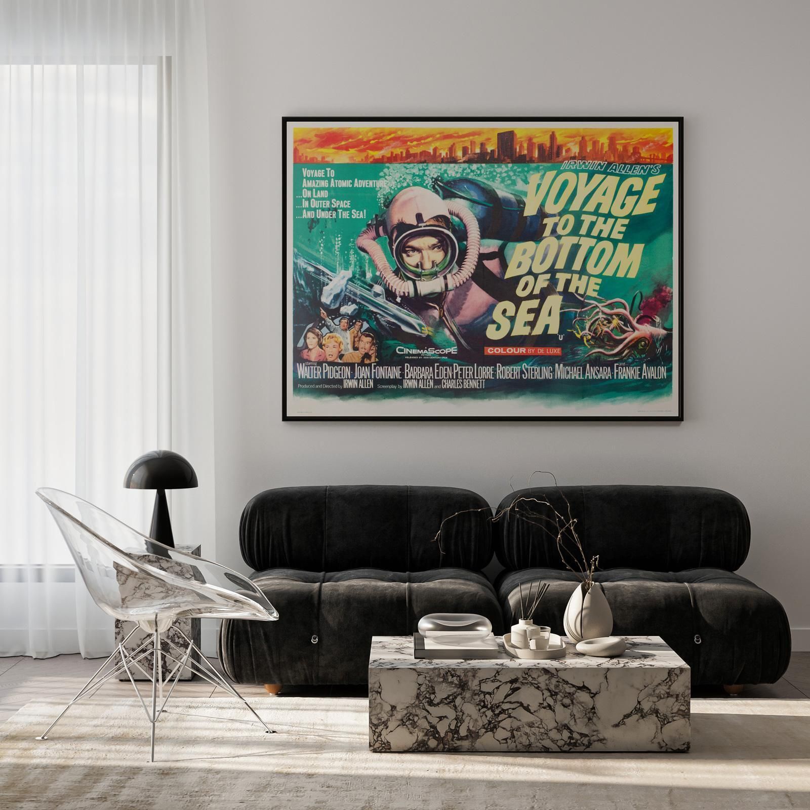 Voyage To The Bottom Of The Sea 1961 Uk Quad Film Poster, Tom Chantrell photo furniture