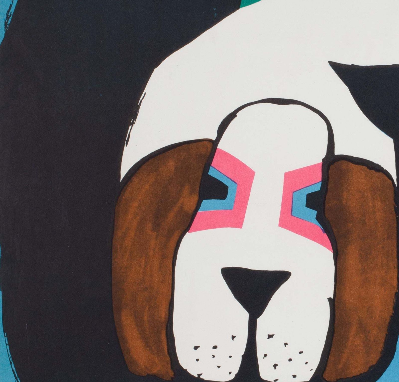 Cyrk Three Basset Hounds 1970s Polish B1 Circus Poster, Roman Cieslewicz photo 663.0