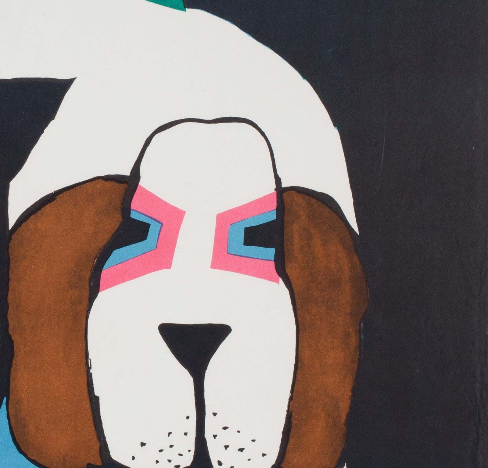 Cyrk Three Basset Hounds 1970s Polish B1 Circus Poster, Roman Cieslewicz photo vinterior