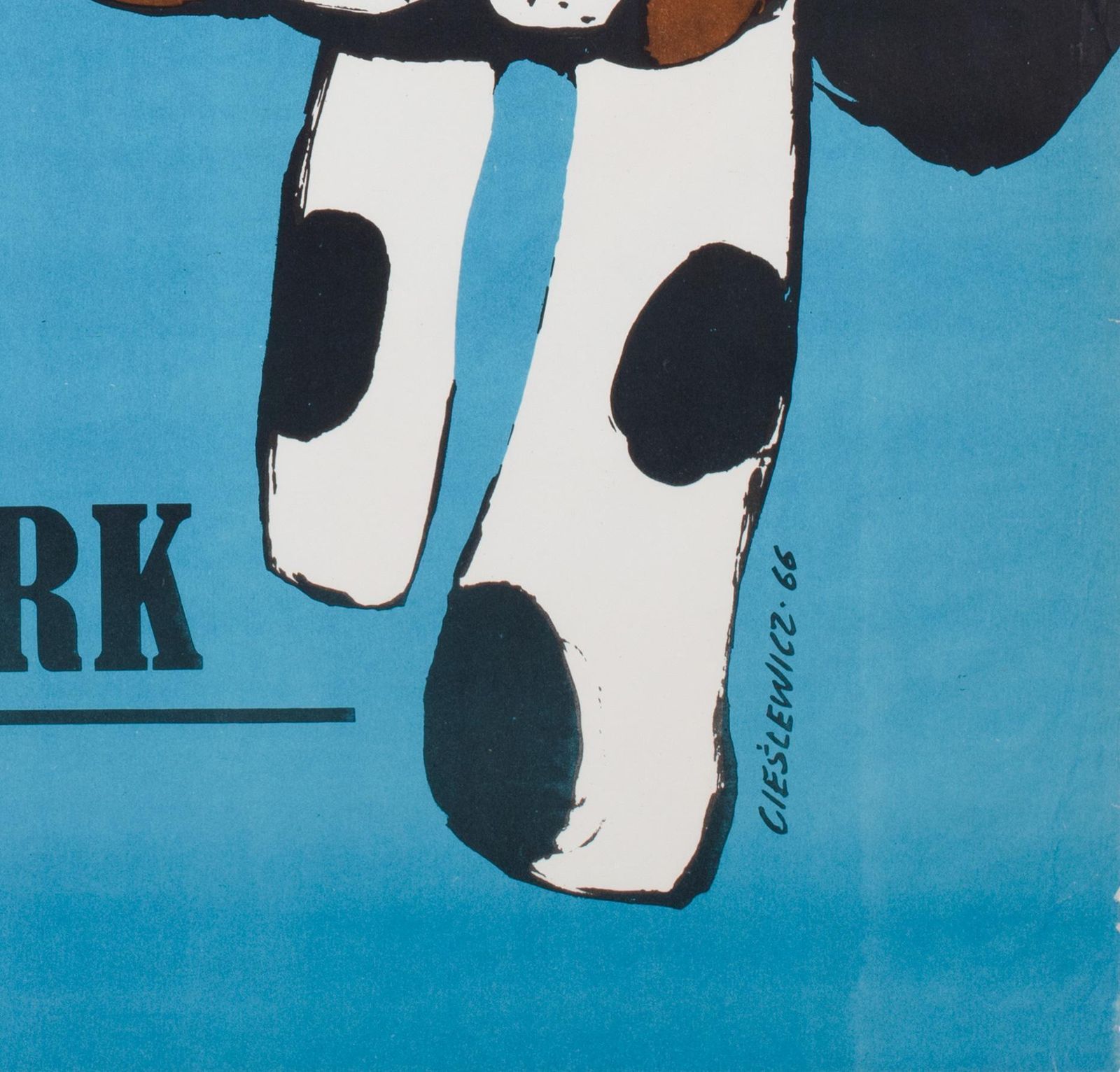 Cyrk Three Basset Hounds 1970s Polish B1 Circus Poster, Roman Cieslewicz photo vintage