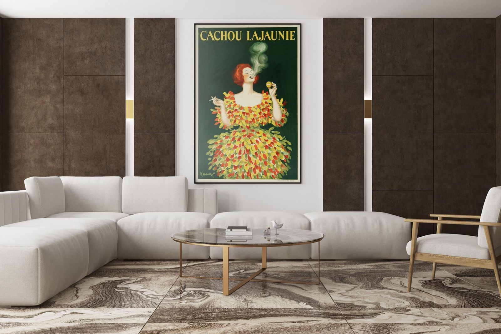 Cachou Lajaunie 1922 Vintage French Advertising Poster, Leonetto Cappiello photo furniture