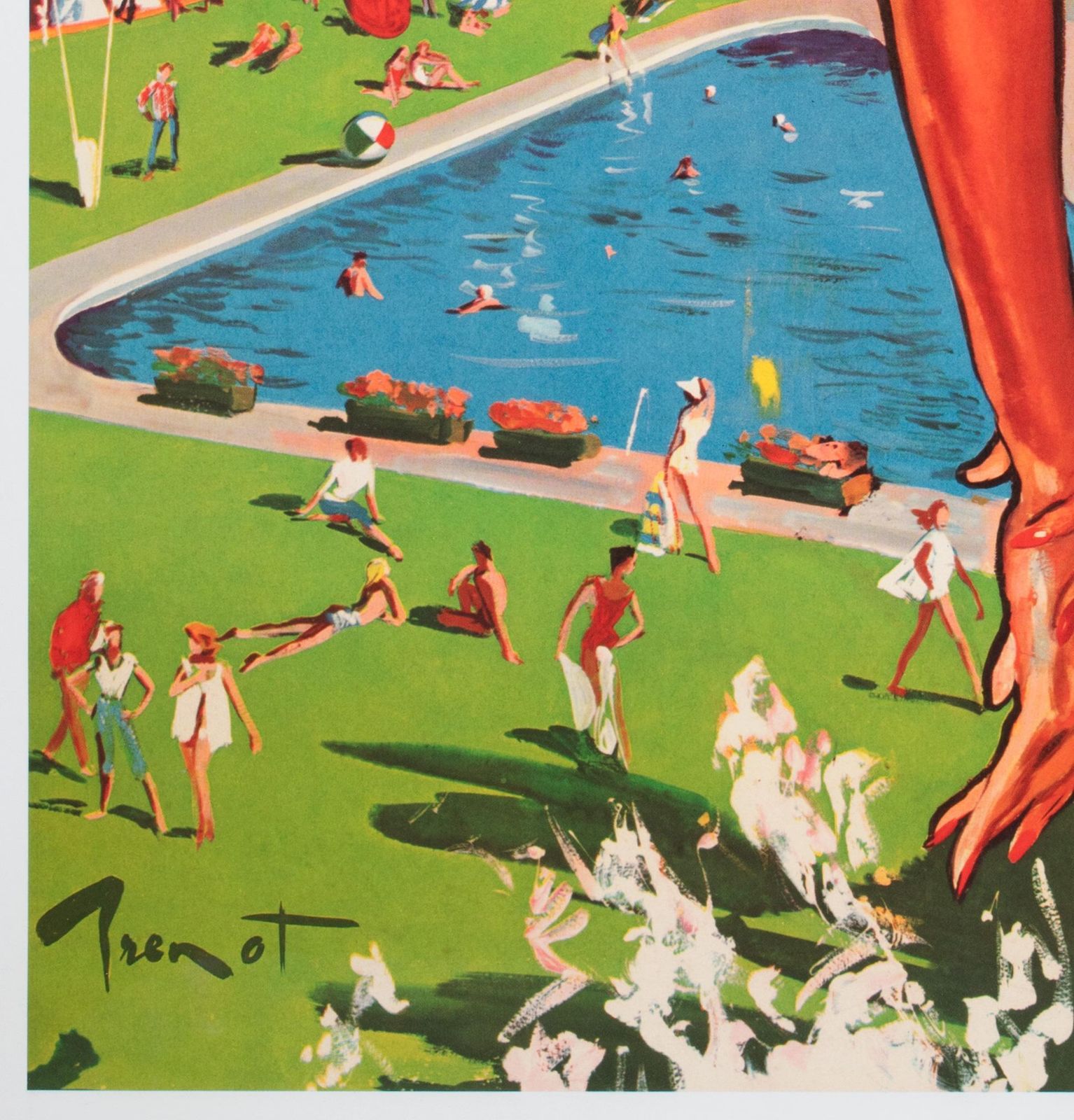 Montreux C1960s Travel Advertising Poster, Raymond Brenot photo buy