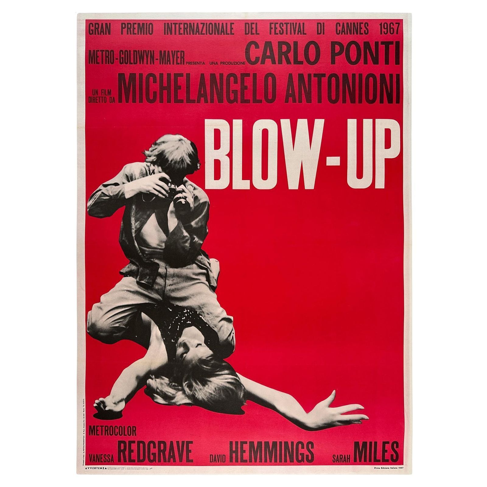 Blow Up 1970's Original Italian Film Movie Poster