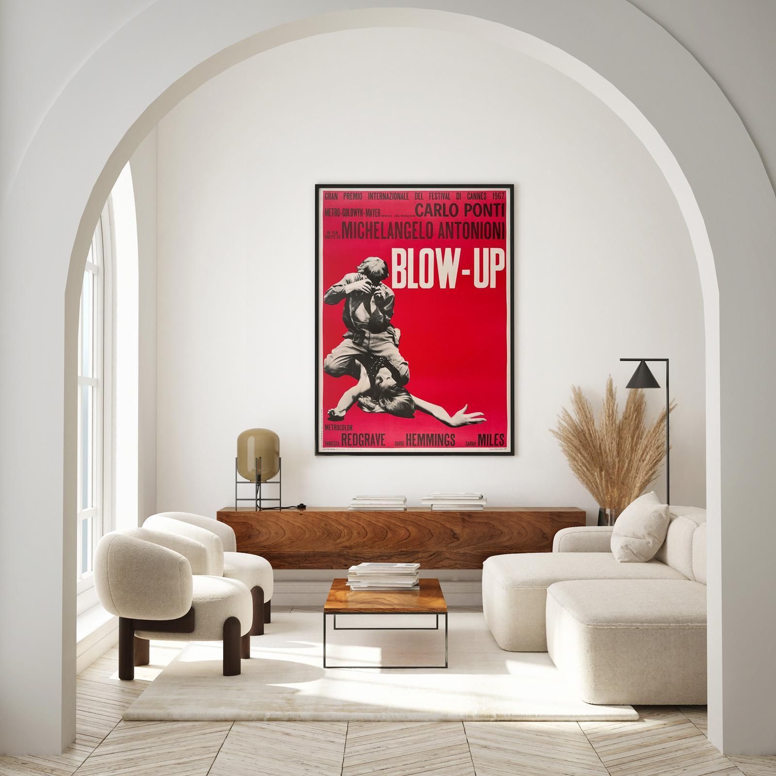 Blow Up 1970's Original Italian Film Movie Poster photo furniture