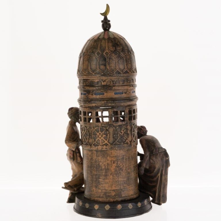 After Franz Xaver Bergman Austrian Cold Painted Erotic Arabic Bronze Sculpture photo furniture