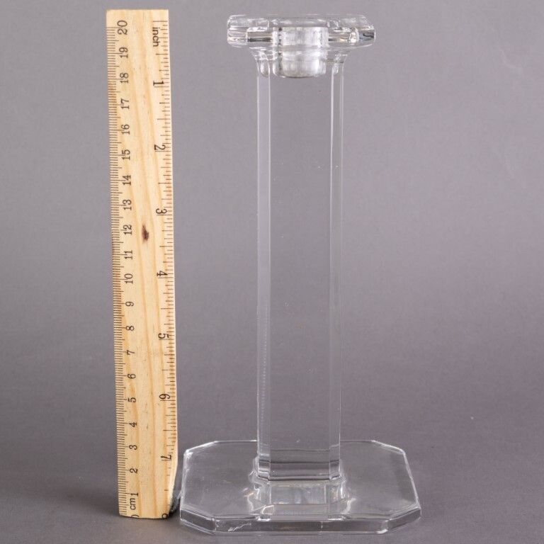 Jasper Conran Stuart Crystal Glass Candlestick photo for sale