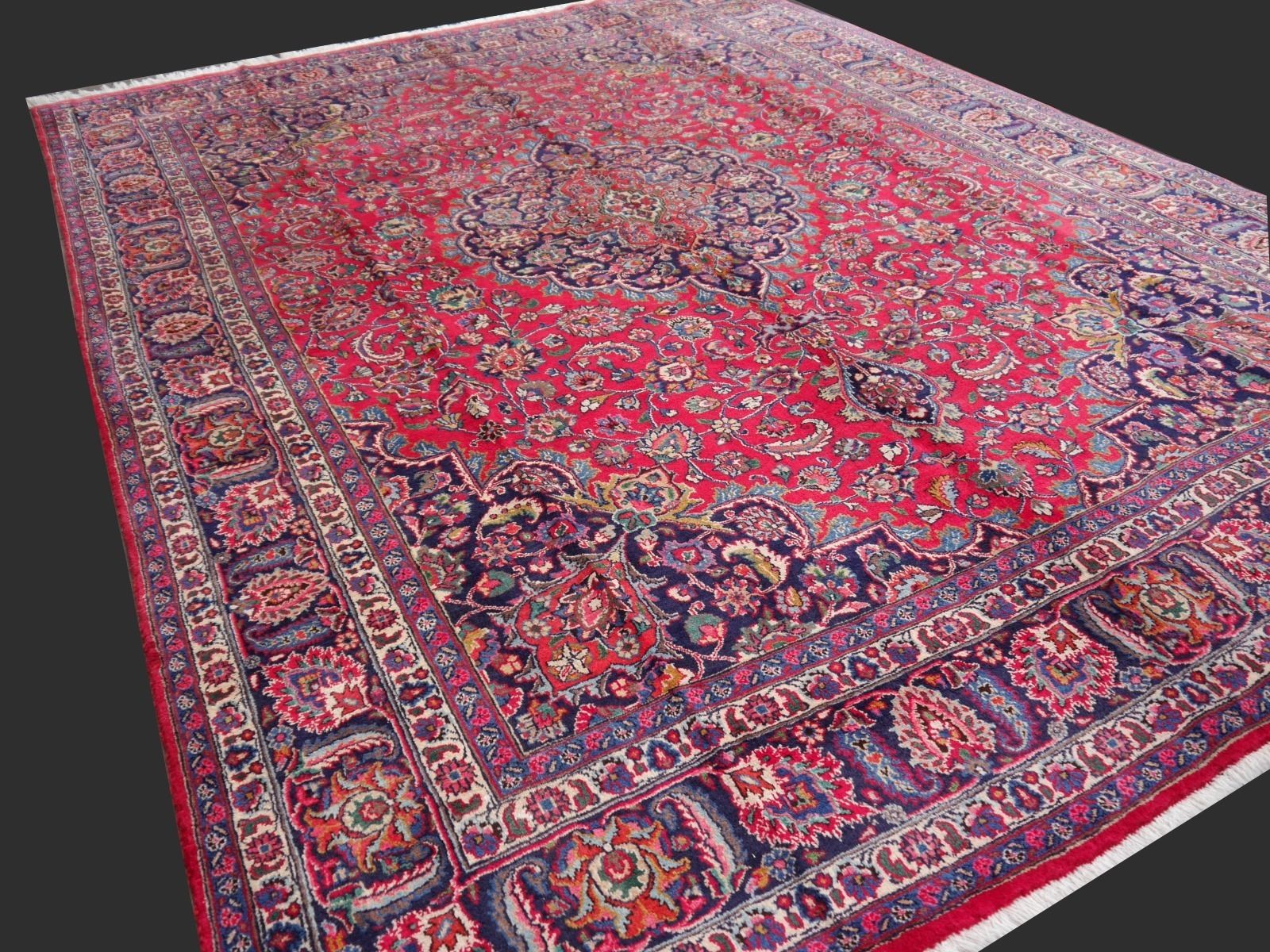 photo for sale Fine Hand Knotted Vintage Statement Wool Rug 392 X 291 Cm