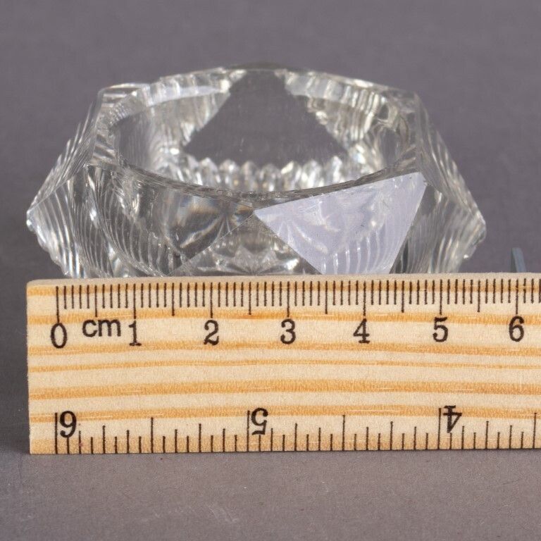 Antique Faceted Cut Crystal Glass Cellar photo furniture