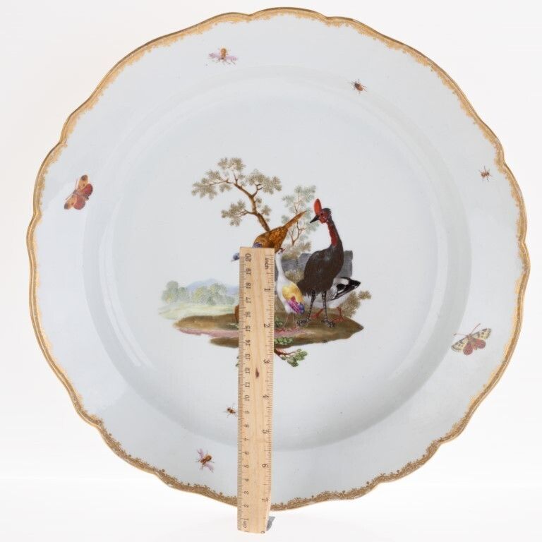 Large Antique Meissen Porcelain Charger photo for sale