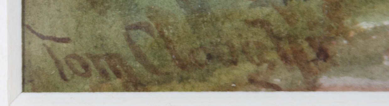 Tom Clough (1867 1943)   Turn Of The Century Watercolour, A Country Lane photo 277.0