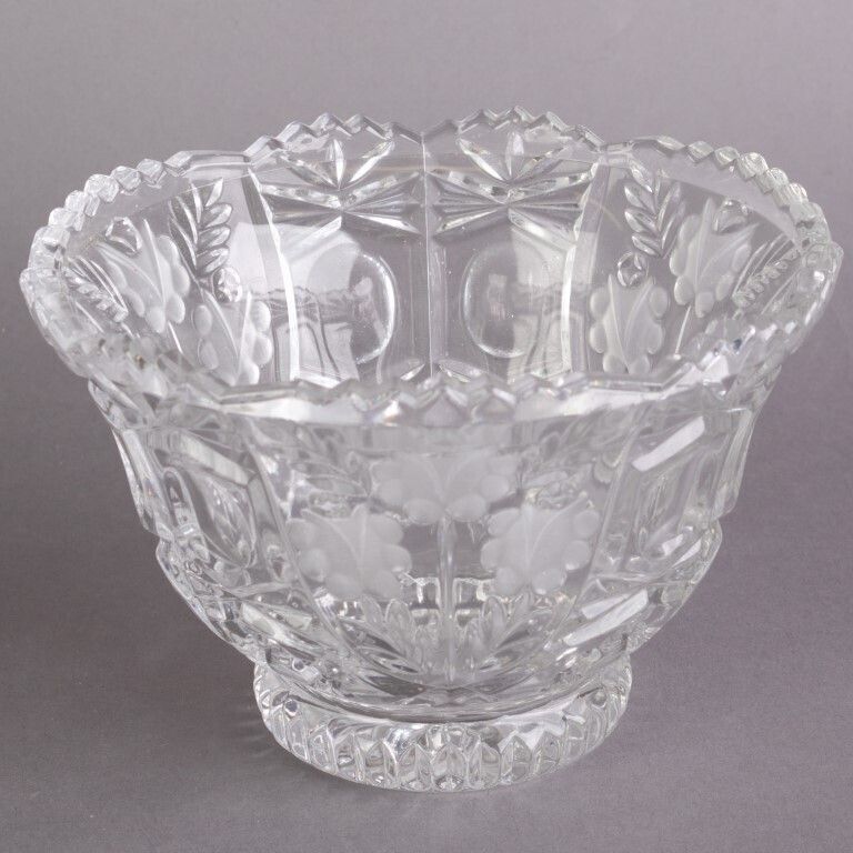 Antique Crystal Glass Bowl, 1800s