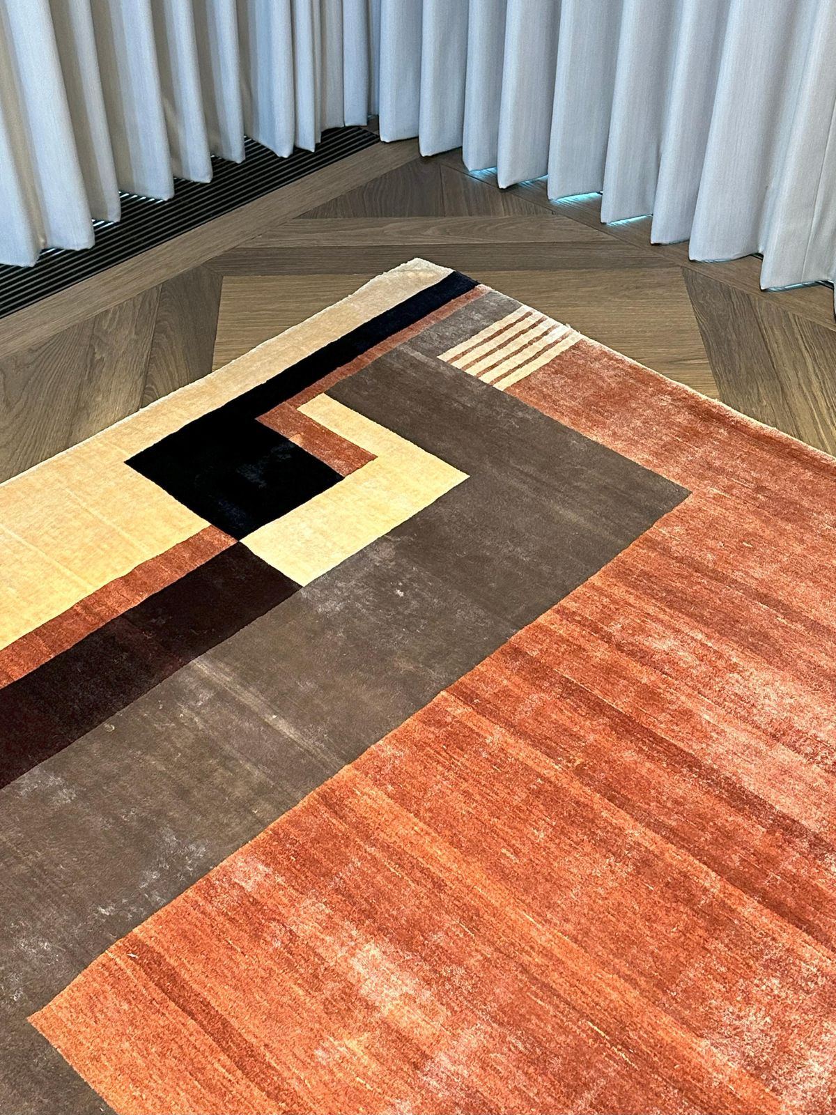 Hand Knotted Silk Rug By Boccara In The Style Of Ivan Da Silva Bruhns, 2009, France photo vintage