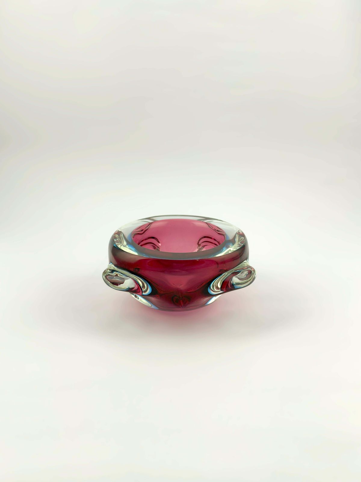 Pink And Blue Murano Sommerso Geode Bowl, Flavio Poli Seguso, Circa 1970s Italy photo Home Decor