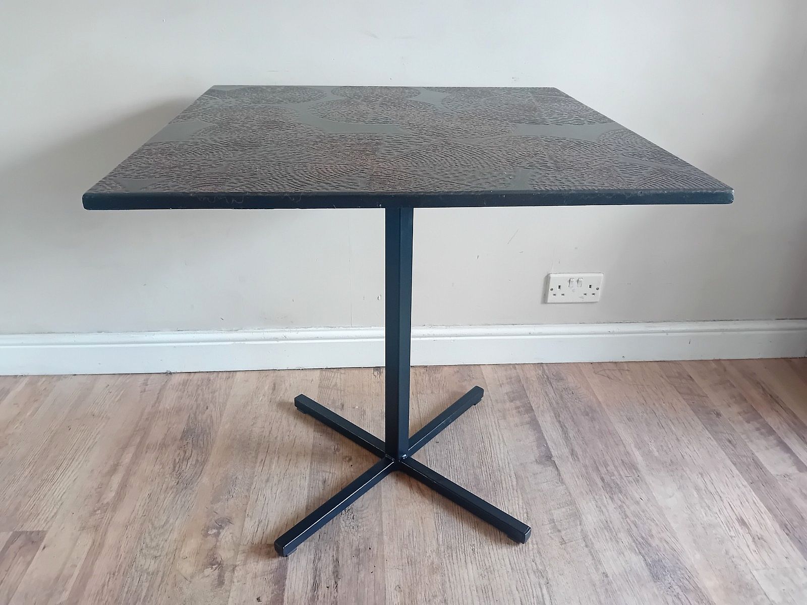 Furniture 1970's  Brutalist Art Embosseddesign Mid Century  Dining /Kitchen Table photo