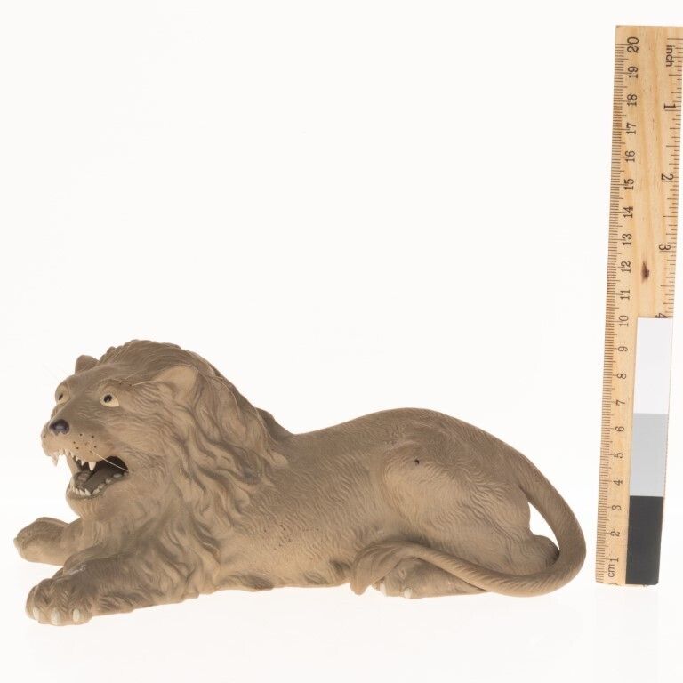 Antique Early 20th Century Pottery Ceramic Recumbent Lion Sculpture photo Art
