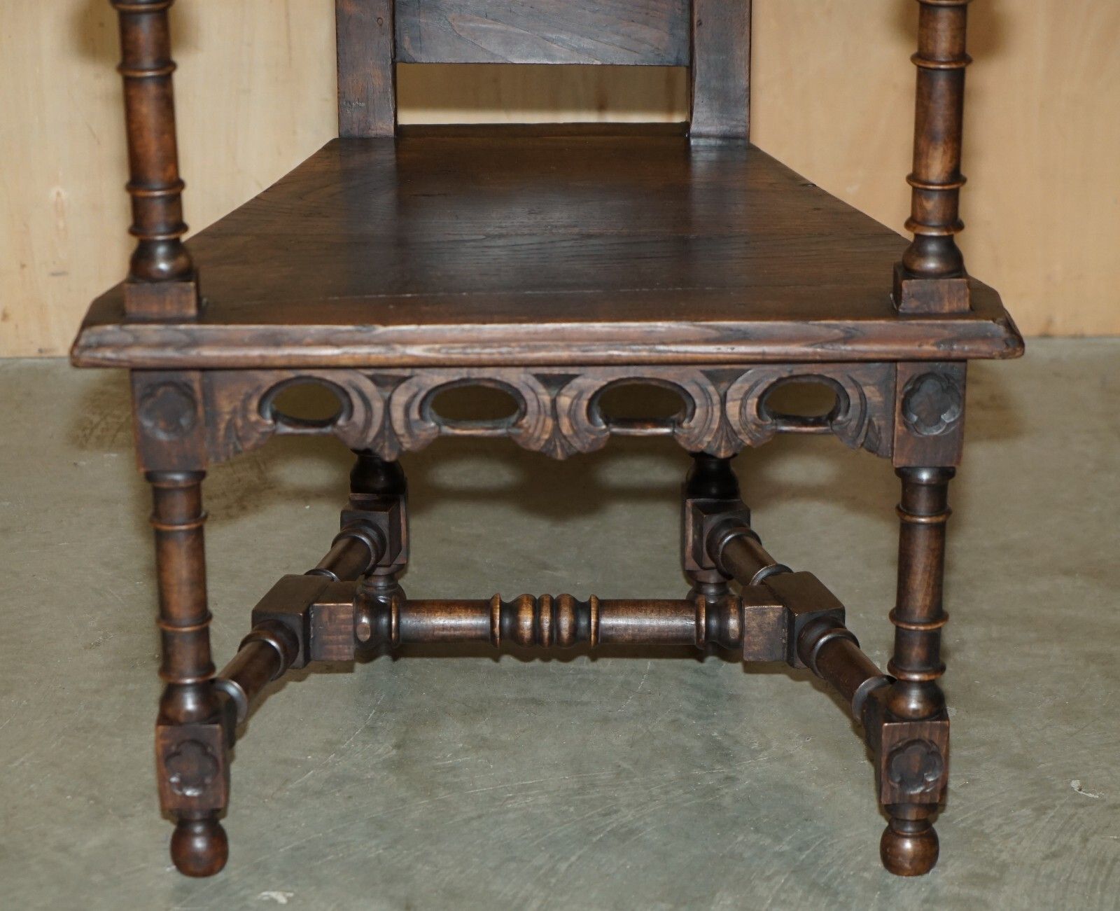 photo furniture Lovely Gothic Revival Hand Made In England Oak Throne Armchair With Steeple Back