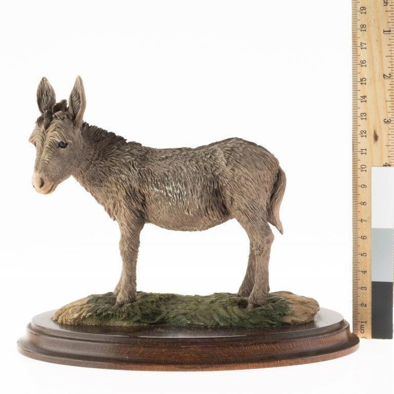 English Hand Painted Studio Ceramic Porcelain Sculpture Of A Donkey photo furniture
