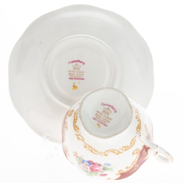 Mid Century Royal Albert Floral Porcelain Ceramic Teacup With Saucer photo furniture