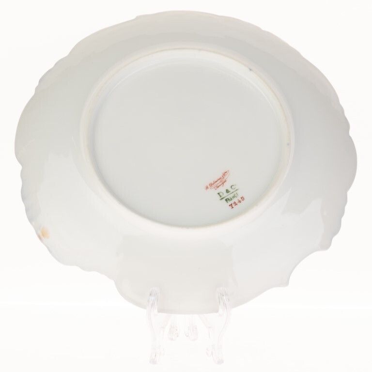Antique Limoges French Cobalt Porcelain Ceramic Art Nouveau Plate photo furniture