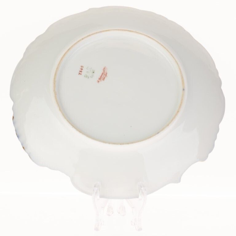 Antique Limoges French Cobalt Porcelain Ceramic Art Nouveau Plate photo furniture