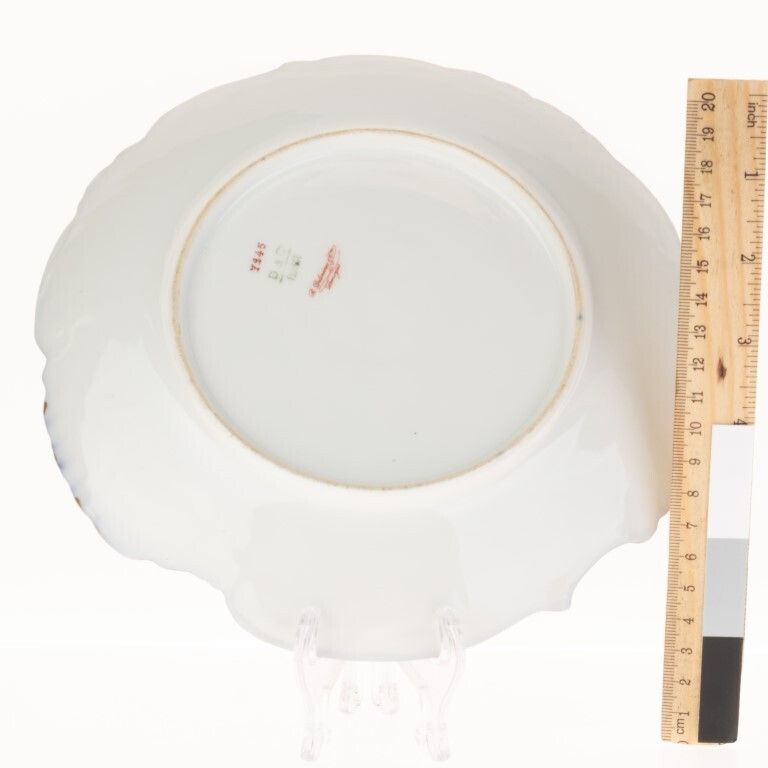 Antique Limoges French Cobalt Porcelain Ceramic Art Nouveau Plate photo for sale